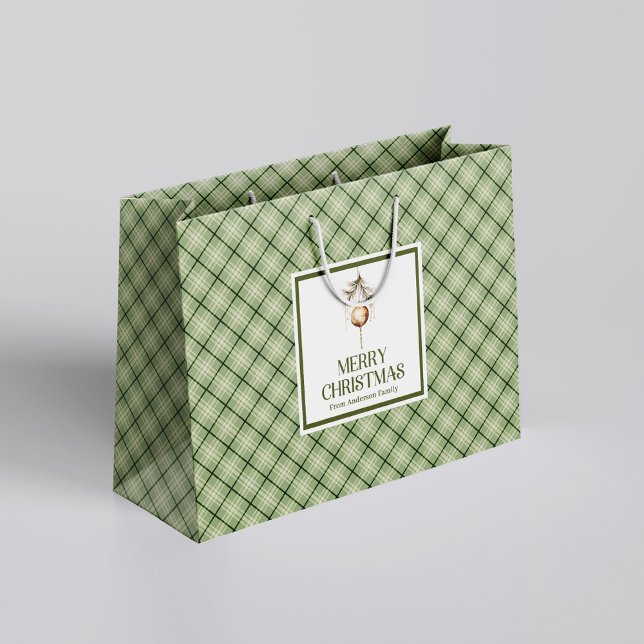 Grand Sac Cadeau Cozy Minimal Christmas Gift Bag Scandinavian Style (Cozy Minimal Christmas Gift Bag Scandinavian Style)