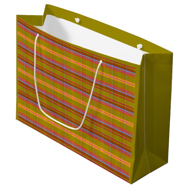 Grand Sac Cadeau Crafty Candy Plaid CCCETOT (Devant Angle)