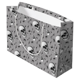 Grand Sac Cadeau Crâne et insectes Halloween