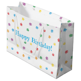 Grand Sac Cadeau Crayon bolsa regalo "Happy Birthday"
