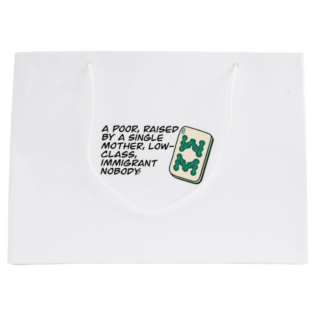 Grand Sac Cadeau Crazy Rich Asians Mahjong scène citation Classic (Devant)