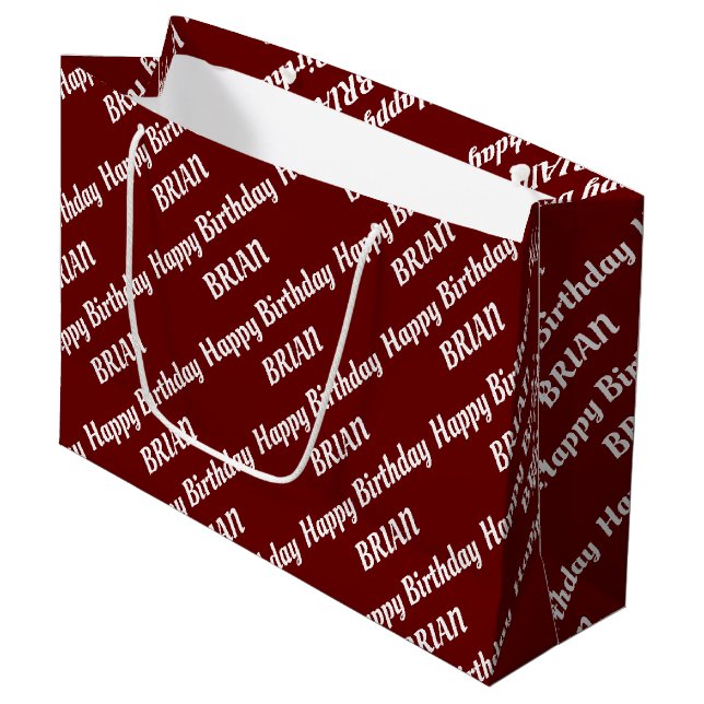 Grand Sac Cadeau Create Your Own Name Birthday Large Venin Bag (Devant Angle)