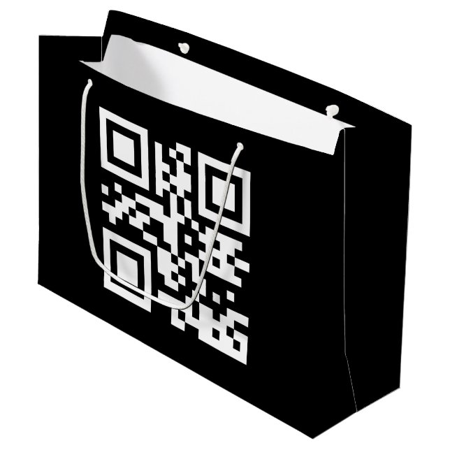 Grand Sac Cadeau Création instantanée de code QR (en entrant votre  (Devant Angle)