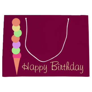 Grand Sac Cadeau Crème glacée douce d'été