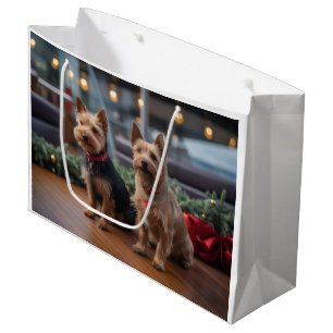 Grand Sac Cadeau Croisière de Noël Terrier Australien : Génial 