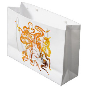 Grand Sac Cadeau Ctopus ambrée