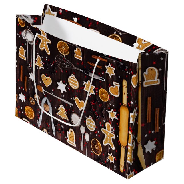 Grand Sac Cadeau Cuisine de vacances (Devant Angle)