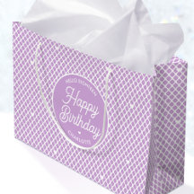Cute Happy Birthday Name Any Age Pretty Purple