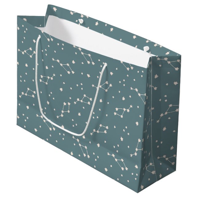 Grand Sac Cadeau Cute Motif Sky Constellation (Devant Angle)