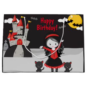 Grand Sac Cadeau Cute Vampires Halloween Enfants Éffrayant Annivers
