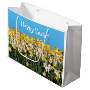 Grand Sac Cadeau Daffodiles à deux tons étonnants Photographie flor