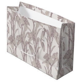 Grand Sac Cadeau Daffodils fleurs, prairie de la ligne printanière.