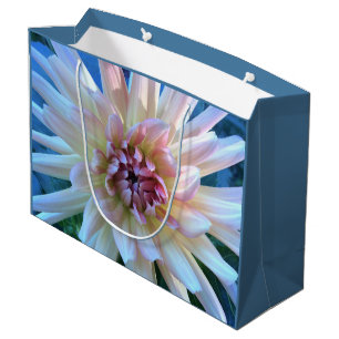 Grand Sac Cadeau Dahlia : C Jaune et Saumon —