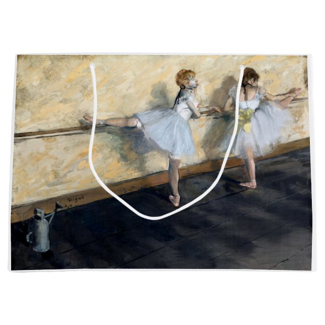 Grand Sac Cadeau Danseurs Pratiquant au Barre, Edgar Degas (Devant)