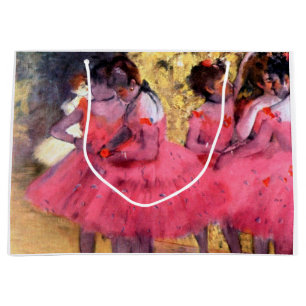 Grand Sac Cadeau Danseurs Roses, Edgar Degas