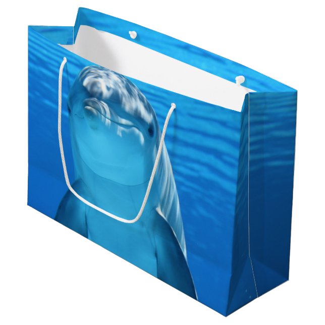 Grand Sac Cadeau Dauphin (Devant Angle)