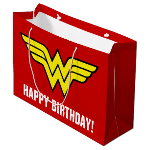 Grand Sac Cadeau DC Comics Wonder Woman Logo Happy Birthday