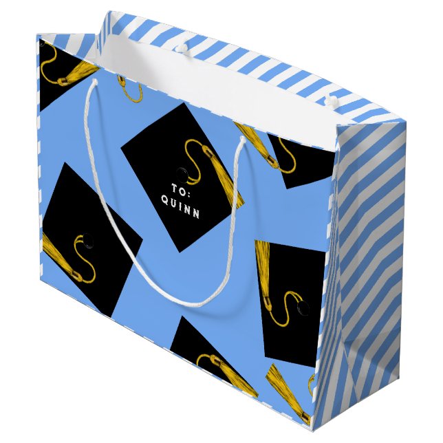 Grand sac cadeau de diplôme (Dos Angle)
