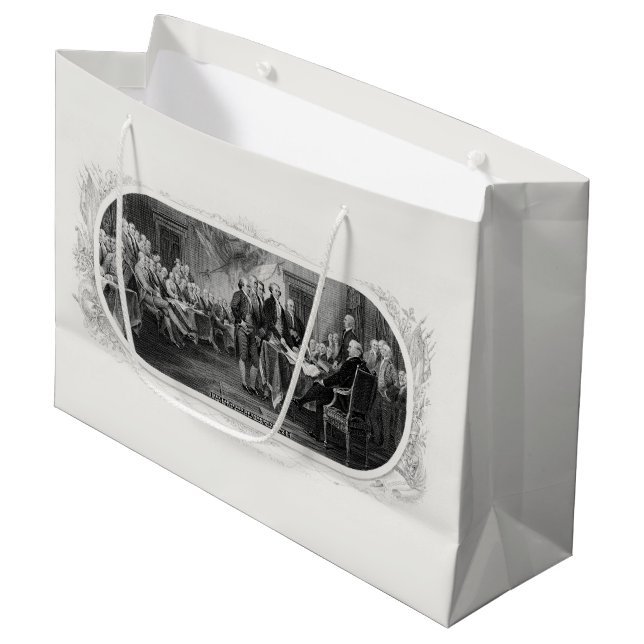 Grand Sac Cadeau Déclaration d'indépendance : Projet de loi de 2 $, (Devant Angle)