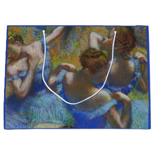 Grand Sac Cadeau Degas Danseuses Bleues Pastel Chef-d'œuvre d'Art