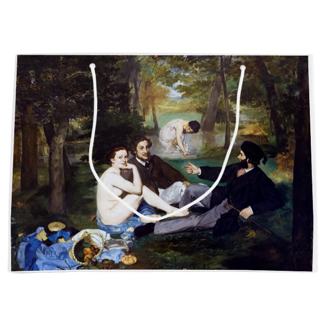 Grand Sac Cadeau Déjeuner sur l'herbe, Manet (Devant)