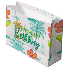 Grand Sac Cadeau Demoiselle d'honneur tropical Margarita Veil