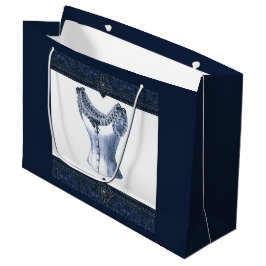 Grand Sac Cadeau Denim Blue Vintage Bustier
