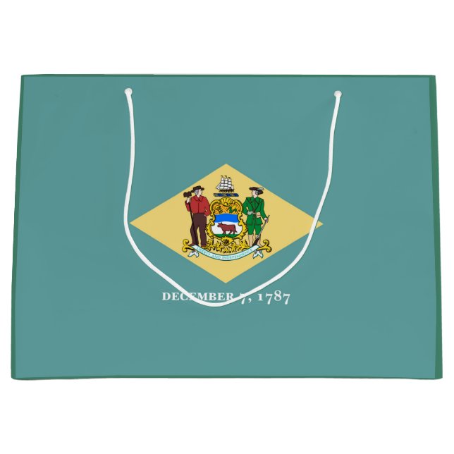 Grand Sac Cadeau Design de drapeau d'état du Delaware (Devant)