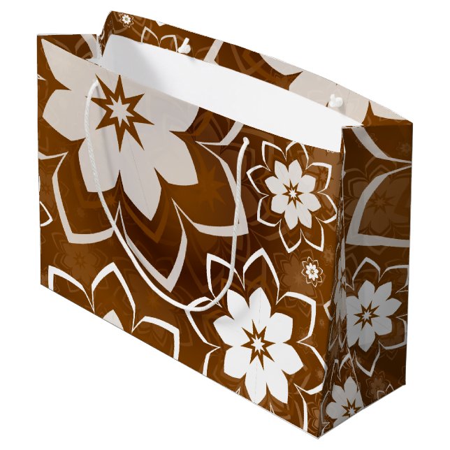 Grand Sac Cadeau Design floral 13 (Dos Angle)