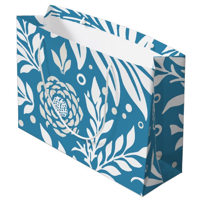 Grand Sac Cadeau Design floral 20 (Dos Angle)