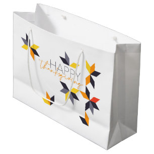 Grand Sac Cadeau Design moderne et gai du Bon thanksgiving