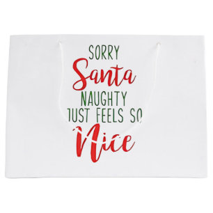 Grand Sac Cadeau Désolé Santa, vilain ça fait tellement de bien