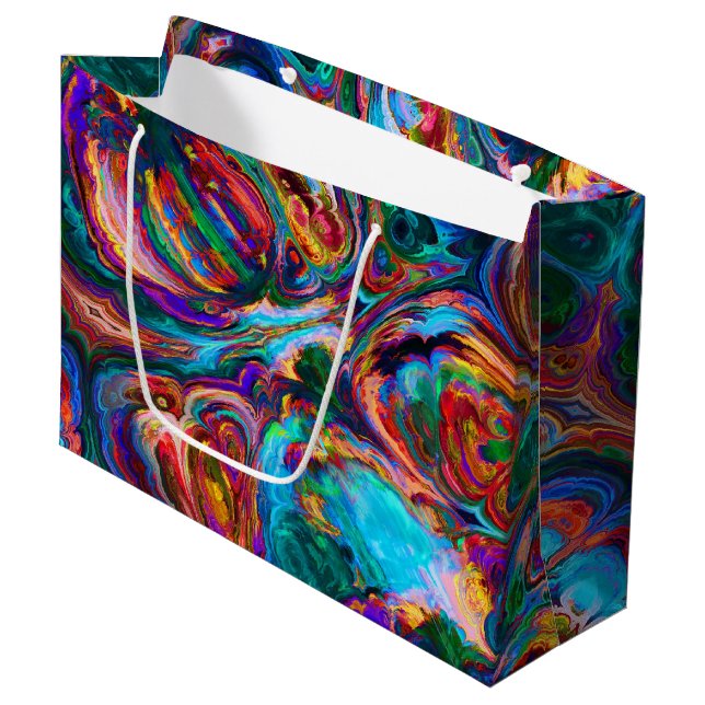 Grand Sac Cadeau Dessin moderne de peintures (Devant Angle)