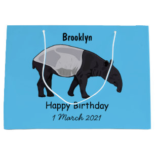 Grand Sac Cadeau Dessin sur Tapir