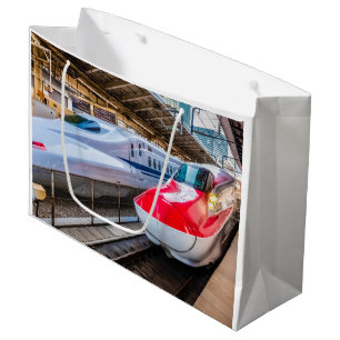 Grand Sac Cadeau Deux Shinkansen à la gare de Tokyo