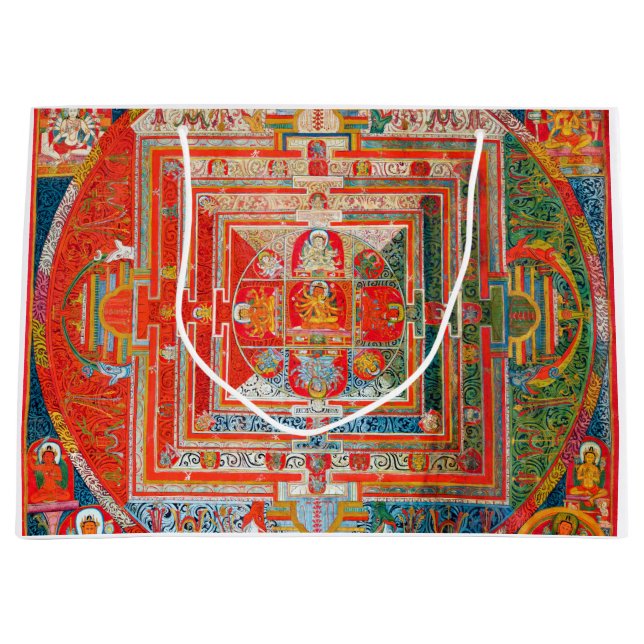 Grand Sac Cadeau Diagramme cosmique Mandala pour la méditation (Devant)
