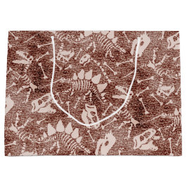 Grand Sac Cadeau Dino Dig brown