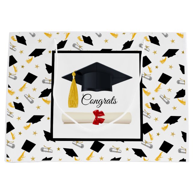 Grand Sac Cadeau Diplôme Congats (Devant)
