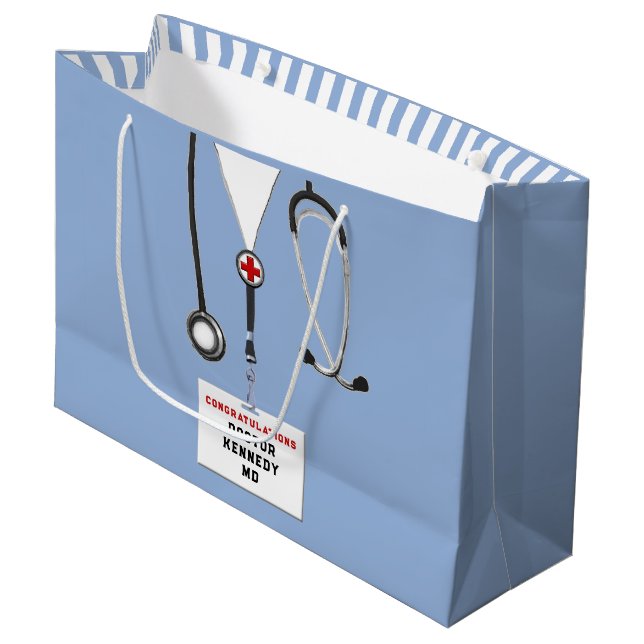 Grand Sac Cadeau Diplôme de doctorat créatif (Devant Angle)