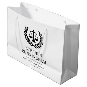Grand Sac Cadeau Diplôme de droit moderne personnalisé
