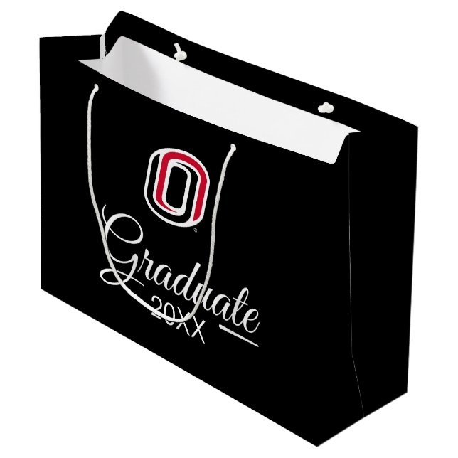 Grand Sac Cadeau Diplômé de l'UNO Mavericks (Devant Angle)