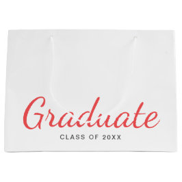 Grand Sac Cadeau Diplômé Simple Moderne Classe de diplôme