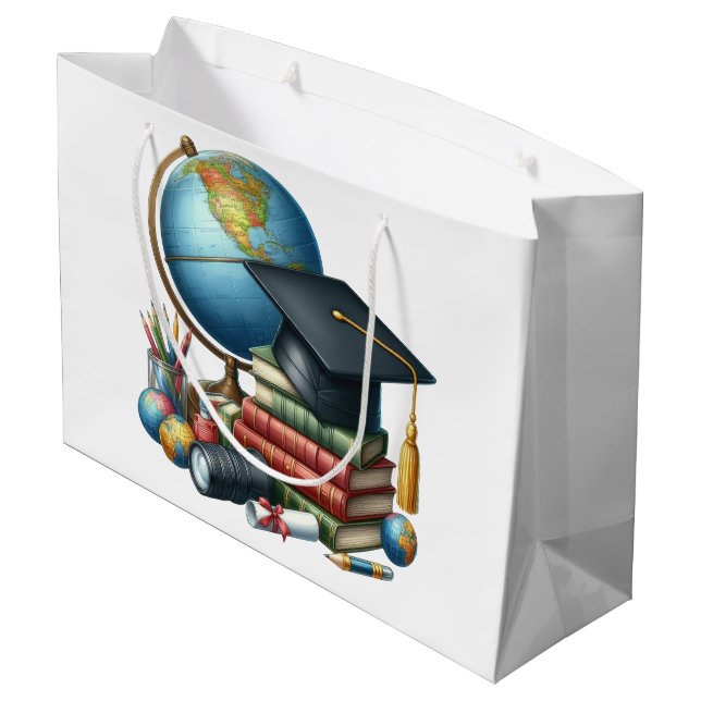 Grand Sac Cadeau Diplôme supérieur (Dos Angle)