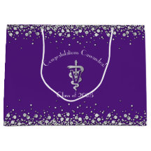 Diplômé Vétérinaire Violet Argent