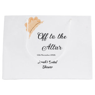 Grand Sac Cadeau Direction de l'autel chapeau orange cap mariage no