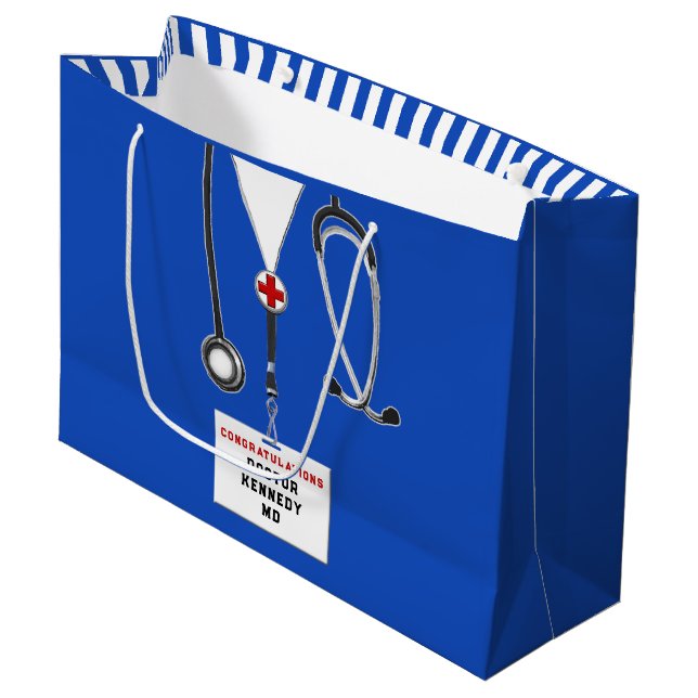 Grand Sac Cadeau Docteur Médicale (Devant Angle)
