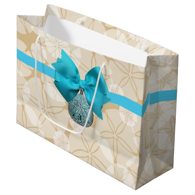 Grand Sac Cadeau Dollars De Sable (Devant Angle)