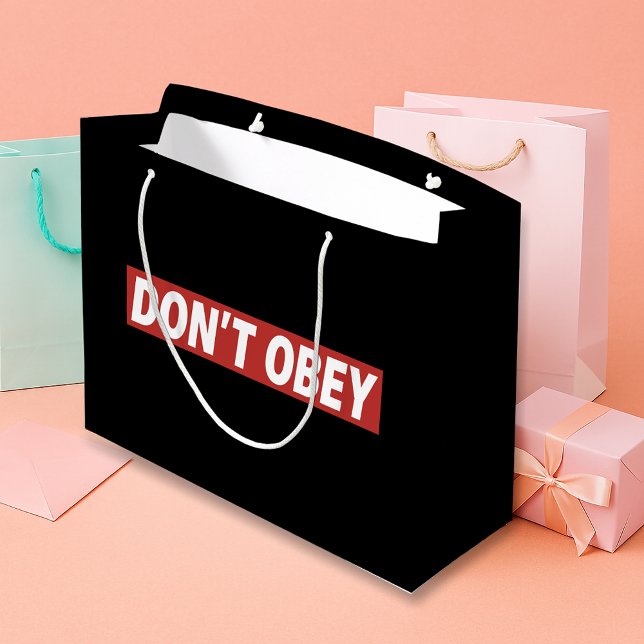 Grand Sac Cadeau Don't Obey Portland Frog Protest (Créateur téléchargé)