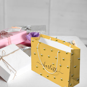 Grand Sac Cadeau Douce pluie de mariage, abeilles bourdonnantes heu