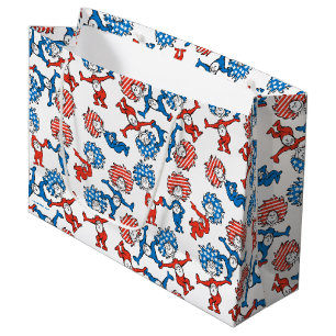 Grand Sac Cadeau Dr. Seuss Chose Une Chose Deux Motif Drapeau Amé